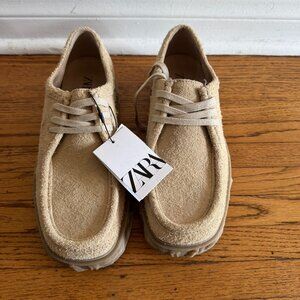 ZARA - IRREGULAR SOLE LEATHER SHOE.   Size 8 /EUR 41